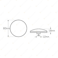 LED Autolamps White Reverse Light Clear Lens 12V 16 LED Lamp Blister