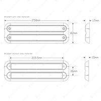 LED Autolamps Stop Tail Indicator Light Coloured Lens 12 Volt 12 LED Lamp