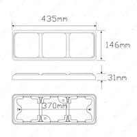 LED Autolamps Stop Tail Indicator Reverse Triple Light 153 LED Lamp Blister