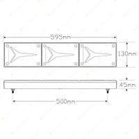 LED Autolamps Stop Tail Indicator Reverse Reflector Light Clear Lens Chrome