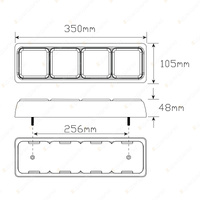 LED Autolamps Stop Tail Indicator Reverse Quad Light 133 LED Lamp Blister