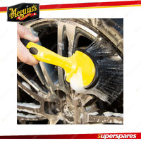 Meguiar's Supreme Shine Wheel Face Brush - Ergonomic Designed Rubber-Grip Handle