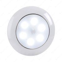 Narva 12V Saturn Lamp White/Red 75mm LED Interior Lamp With Touch Switch