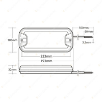 Narva 9-33V LED Rear Stop / Tail Direction Indicator Reverse 0.5M Cable Model 70