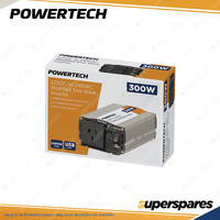 Powertech Modified Sinewave Inverter 300W 12VDC to 230VAC for out camping