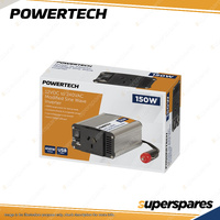 Powertech Modified Sinewave Inverter 150W 12VDC to 230VAC Quick Charge USB Port