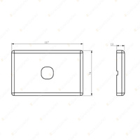 Projecta 1 Gang Blank Switch Plate - White Switch Grid and Cover Plate