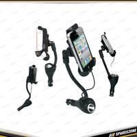 Pro-Kit Phone & Navigator Holder Lighter Socket & 2 USB with 15cm Micro USB Wire