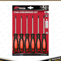 6 Pcs of PK Tool Star Screwdriver Set - Magnetic Driver Tips with Hang Rack