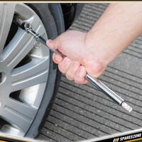 Pro-Tyre 150Lb Dual Head Truck Tyre Pencil Gauge - 290mm Chrome Plated 10-150psi