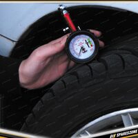 Pro-Tyre Heavy Duty Tyre Gauge - Dial Gauge With Tread Depth Indicator