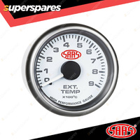 SAAS Exhaust Temp Pyrometer 0 Degree - 900 Degree 52mm White Muscle Series