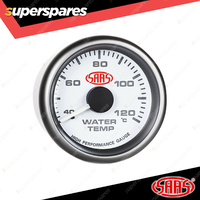 SAAS Water Temp Gauge 40 Degree - 120 Degree 52mm White Muscle Series