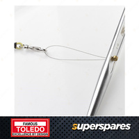 Toledo Security Spring Hook Safety Lanyard S/S coil PU coated- 3kg 1600mm Length