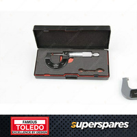 Toledo High Precision Metric Analogue Micrometer - 0.01x0-25mm Made to GB/T 1216