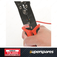Toledo Heavy Duty Wire Stripper Crimper Cutter 210mm with Plastic moulded handle