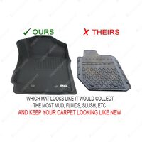 3 Rows Trufit 3D Rubber Mats Kagu Series for Lexus LX570 LX450d 2013-2021 Black