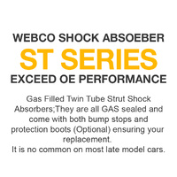 Front Webco Shock Absorbers Raised King Springs for SUBARU FORESTER SF / F 97-02