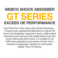 Rear Webco HD Elite Shock Absorbers Raised King Springs for MERCEDES BENZ VITO