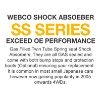 Rear Webco Pro Shock Absorbers STD King Springs for NISSAN PULSAR N15 97-98