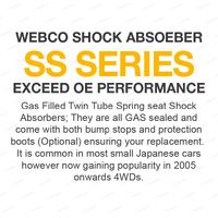 Front Webco Shock Absorbers Raised King Springs for Mazda BT-50 TF 20-On Tapered