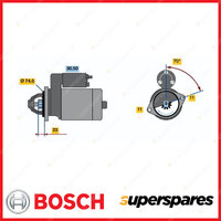 Bosch Starter Motor - 12V 2kW Pinion Home Position 20mm 0001109035