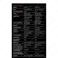 Projecta 2100W 24V Pure Sine Wave Inverter - AS/NZS Approved 240V Socket