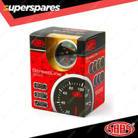 SAAS Streetline Diesel Turbo Boost Gauge 0-30 psi 52mm Black Street Series