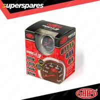 SAAS Electronic Boost Gauge 30inHg-35psi 52mm Black Muscle Series 3