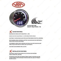 SAAS Dual Gauge Boost 0-30 Psi Analogue / Voltmeter 8v-18v Digital Trax Series