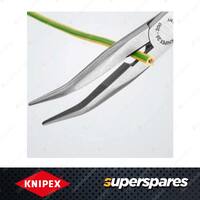 Knipex Snipe Nose Plier Bent - 40 Deg Angled Half-round Long Tapered Jaws 200mm