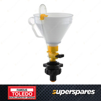 Toledo 8pc Coolant Filler Funnel Set - 31 35 40 42 45mm & universal tapered cone