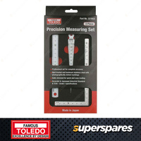 Toledo Precision Measuring 3pc Set Photographically Etched Markings