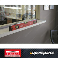 Toledo Magnetic Box Level - 900mm Length Spirit Level Reinforced aluminium frame