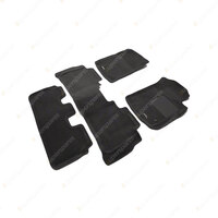 3 Rows Trufit 3D Carpet Mats Kagu Series for Lexus LX570 LX450d 2013-2021 Black