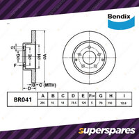 Bendix Rear ULT Brake Rotors for HSV XU8 XU6 Senator Manta Clubsport VT 286mm