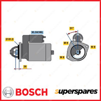 Bosch Starter Motor for Fiat Ducato 230 244 2.3L 2.8L 4cyl 2000 - 2004