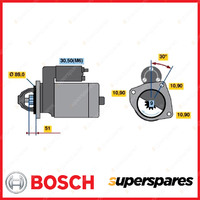 Bosch Starter Motor for Mercedes Benz T2 LN1 709 D 711 D 811 D 1986-1994