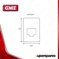 GME RJ45 Pass-Through Adaptor - Type 1 Red Suit XRS Connect UHF CB Radios