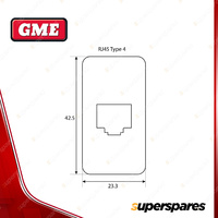 GME RJ45 Pass-Through Adaptor - Type 4 Red Suit XRS Connect UHF CB Radios