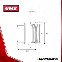 GME RJ45 Pass-Through Adaptor - Universal Round Suit XRS Connect UHF CB Radios