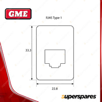 GME RJ45 Pass-Through Adaptor - Type 1 White Suit XRS Connect UHF CB Radios