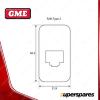 GME RJ45 Pass-Through Adaptor - Type 2 White Suit XRS Connect UHF CB Radios