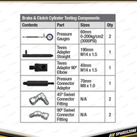 46 Pcs of PK Tool Brake & Clutch Cylinder Pressure Tester Master Kit