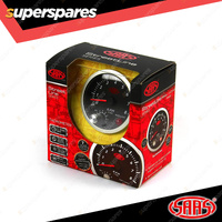 SAAS Tachometer Petrol 0-8K RPM Shiftlight 80mm Black Street Series 12V