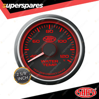 SAAS Water Temp Gauge 40 Degree - 120 Degree 66mm 2-5/8" Black Muscle Series