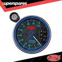 SAAS Tachometer 0-10K with Shiftlite 127mm 5" Black Face Muscle Series