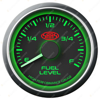 SAAS Fuel Level Gauge In Dash 52mm 2" Black Muscle Series SG-FL52B