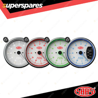 SAAS Tachometer 0-8K with Shiftlite 95mm 3-3/4" White Face Muscle Series