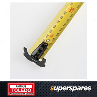 Toledo Heavy Duty Tape Measure Metric 10 Metre Double Sided - Auto Lock